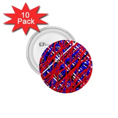 Red And Blue Pattern 1 75  Buttons (10 Pack)