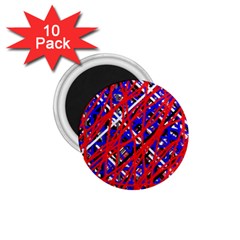 Red And Blue Pattern 1 75  Magnets (10 Pack) 