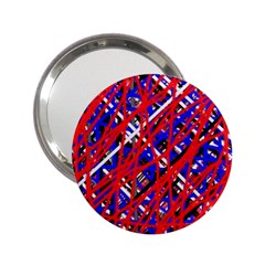 Red And Blue Pattern 2 25  Handbag Mirrors