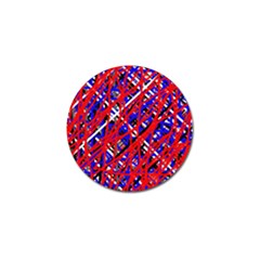 Red And Blue Pattern Golf Ball Marker (10 Pack) by Valentinaart