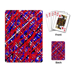 Red And Blue Pattern Playing Card