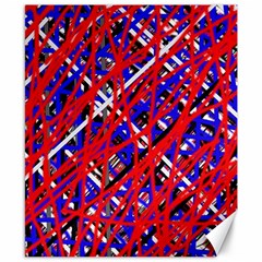 Red And Blue Pattern Canvas 8  X 10  by Valentinaart