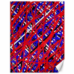 Red And Blue Pattern Canvas 36  X 48  