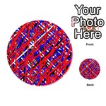 Red and blue pattern Playing Cards 54 (Round)  Back