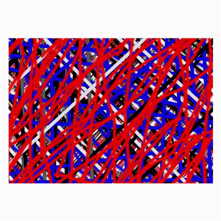 Red and blue pattern Large Glasses Cloth