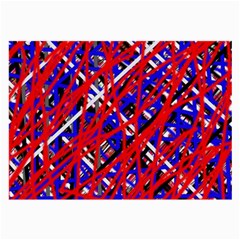 Red And Blue Pattern Large Glasses Cloth (2-side)