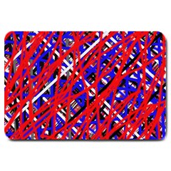 Red And Blue Pattern Large Doormat 