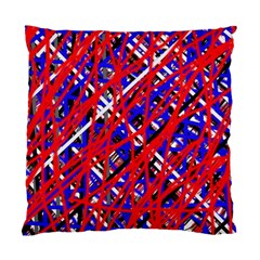 Red And Blue Pattern Standard Cushion Case (one Side)