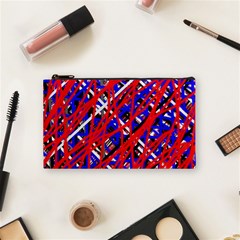 Red And Blue Pattern Cosmetic Bag (small) 