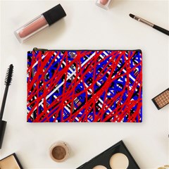 Red And Blue Pattern Cosmetic Bag (medium)  by Valentinaart