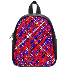 Red And Blue Pattern School Bags (small) 