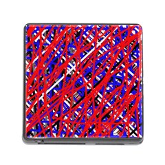 Red And Blue Pattern Memory Card Reader (square)