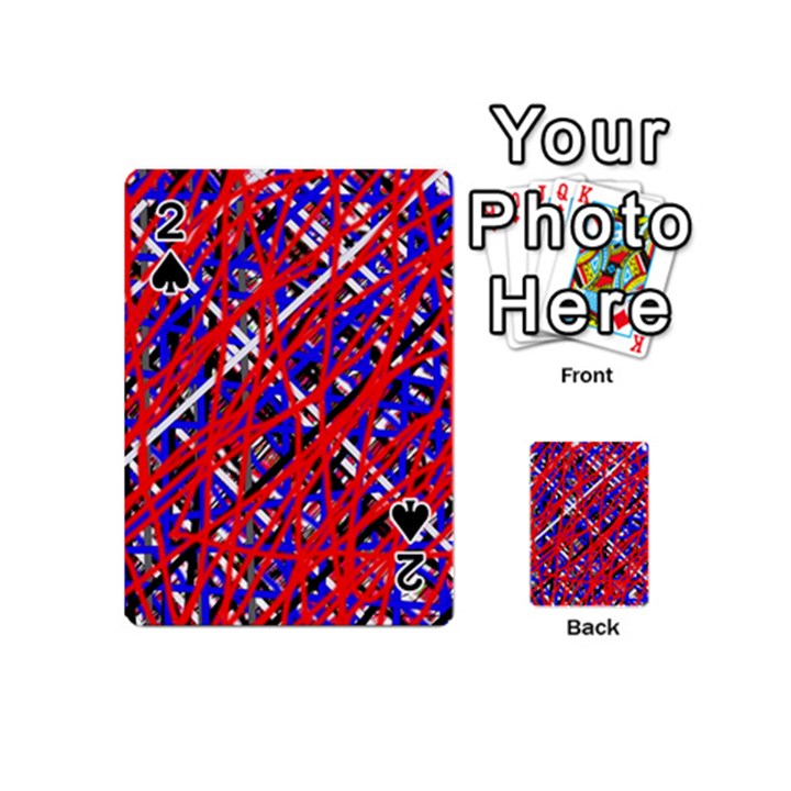 Red and blue pattern Playing Cards 54 (Mini) 