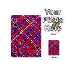 Red and blue pattern Playing Cards 54 (Mini)  Front - Spade4