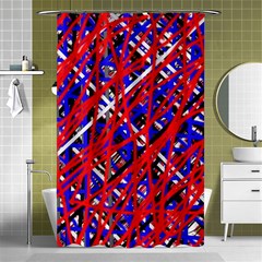 Red And Blue Pattern Shower Curtain 48  X 72  (small) 