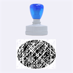 Red and blue pattern Rubber Oval Stamps 1.88 x1.37  Stamp