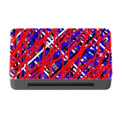 Red And Blue Pattern Memory Card Reader With Cf by Valentinaart