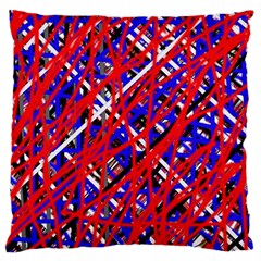 Red And Blue Pattern Standard Flano Cushion Case (one Side)