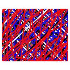 Red And Blue Pattern Double Sided Flano Blanket (medium) 