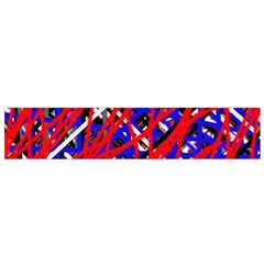 Red And Blue Pattern Flano Scarf (small)