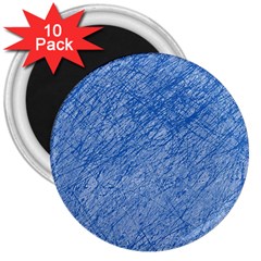 Blue Pattern 3  Magnets (10 Pack) 