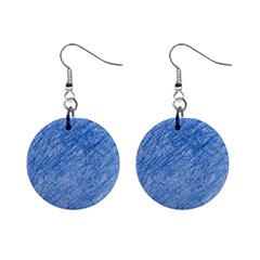 Blue Pattern Mini Button Earrings