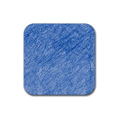 Blue Pattern Rubber Coaster (square) 