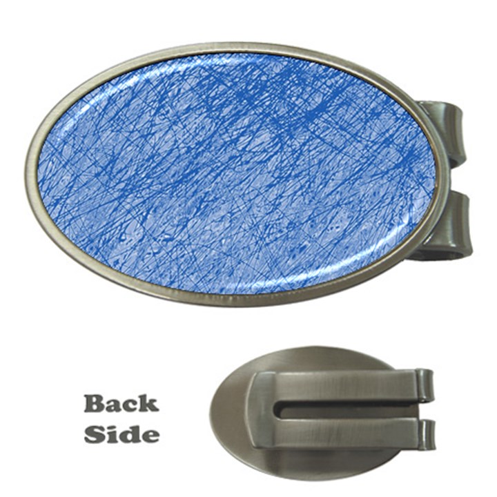 Blue pattern Money Clips (Oval) 