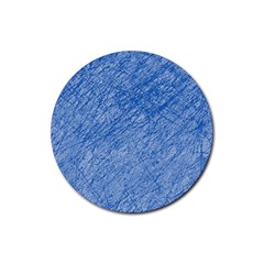 Blue Pattern Rubber Round Coaster (4 Pack) 