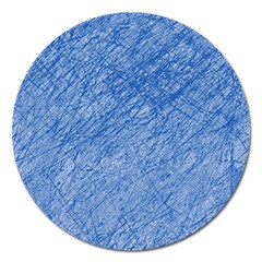 Blue Pattern Magnet 5  (round) by Valentinaart