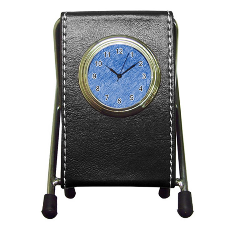 Blue pattern Pen Holder Desk Clocks