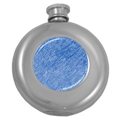 Blue Pattern Round Hip Flask (5 Oz)