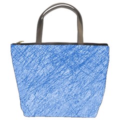 Blue Pattern Bucket Bags by Valentinaart