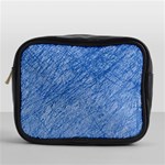 Blue pattern Mini Toiletries Bags Front