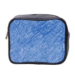 Blue Pattern Mini Toiletries Bag 2-side