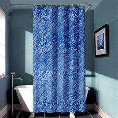 Blue Pattern Shower Curtain 36  X 72  (stall) 