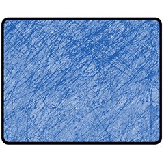 Blue Pattern Double Sided Fleece Blanket (medium)  by Valentinaart