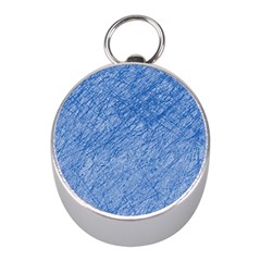 Blue Pattern Mini Silver Compasses