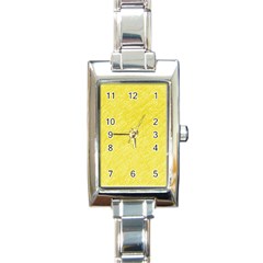 Yellow Pattern Rectangle Italian Charm Watch by Valentinaart