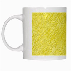 Yellow Pattern White Mugs by Valentinaart