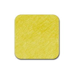 Yellow Pattern Rubber Coaster (square) 