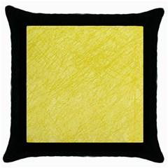 Yellow Pattern Throw Pillow Case (black) by Valentinaart