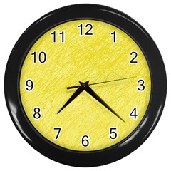 Yellow Pattern Wall Clocks (black)