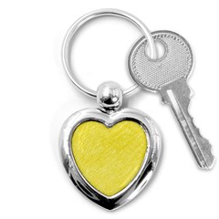 Yellow Pattern Key Chains (heart) 