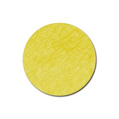 Yellow Pattern Rubber Round Coaster (4 Pack) 