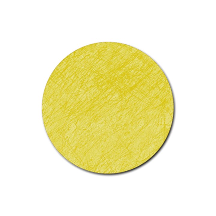 Yellow pattern Rubber Round Coaster (4 pack) 