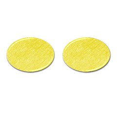 Yellow Pattern Cufflinks (oval)