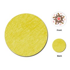 Yellow Pattern Playing Cards (round) 