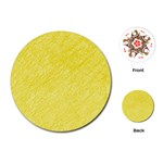 Yellow pattern Playing Cards (Round)  Front