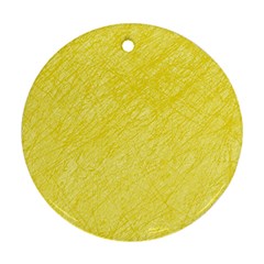 Yellow Pattern Round Ornament (two Sides) 